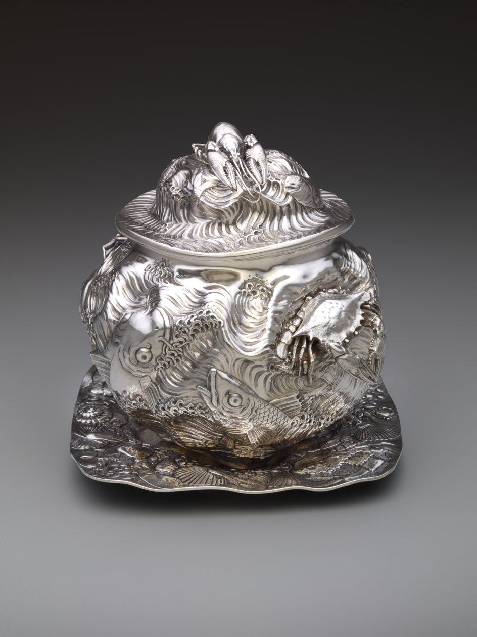 Oyster tureen with stand by Gorham Manufacturing Company