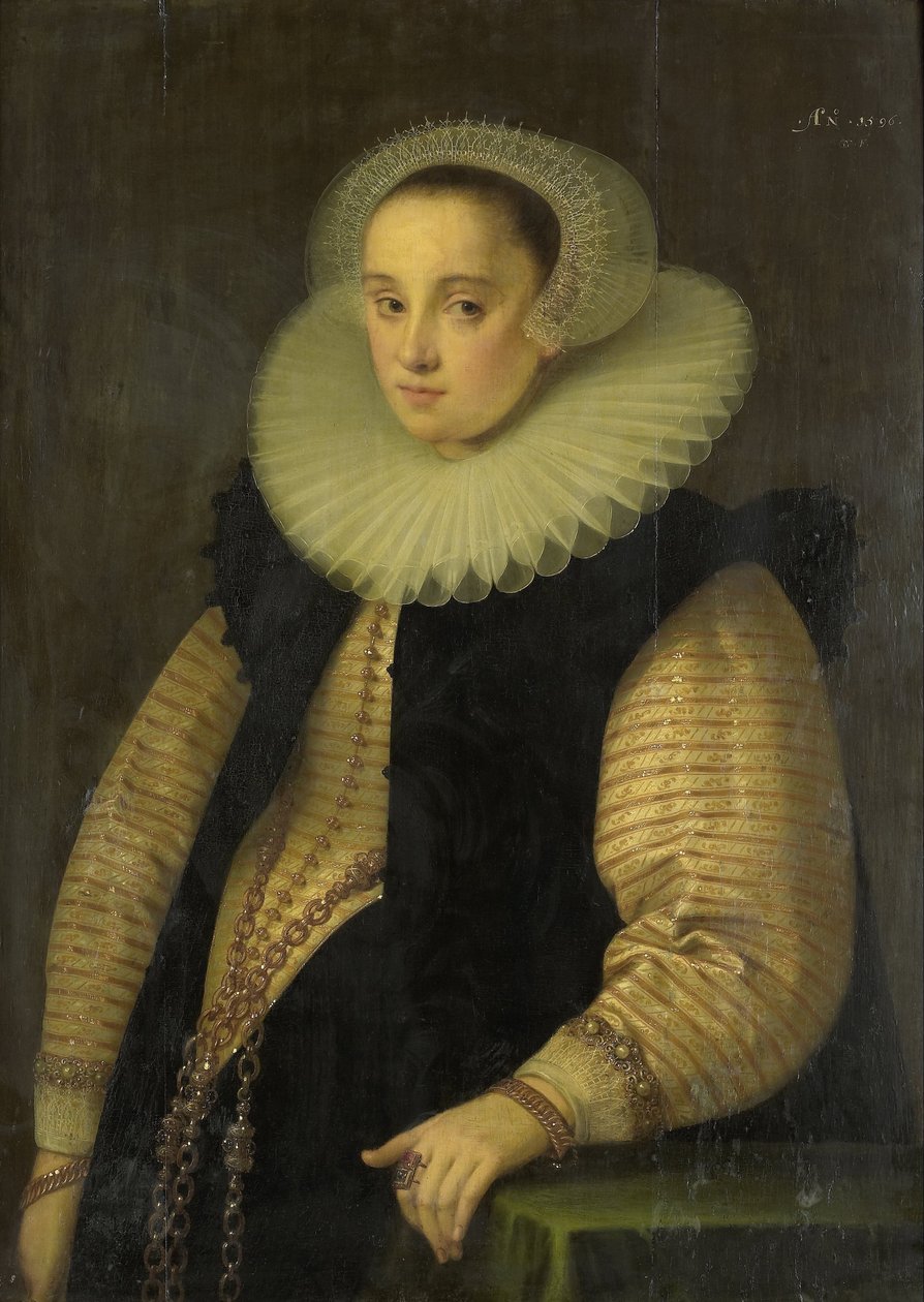 Hortensia del Prado (d 1627), Wife of Jean Fourmenois by Gortzius Geldorp