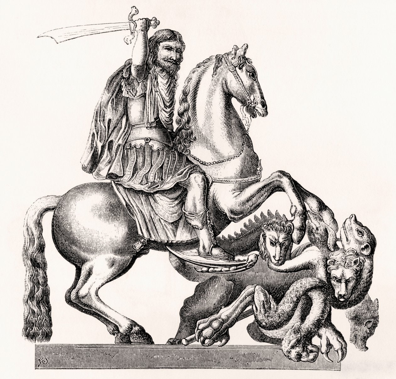 King Charles II of England Represented as St George Slaying the Dragon by Gottfried Leigeber