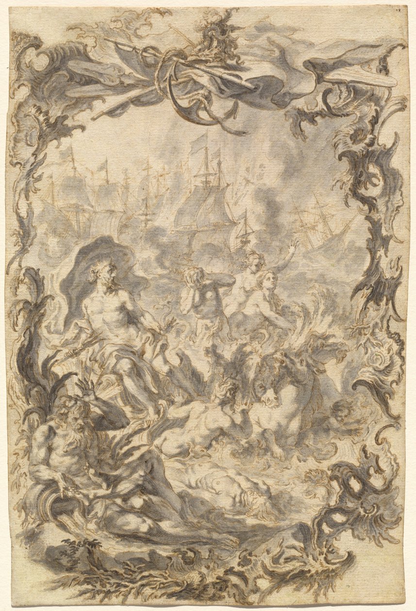 The Horrors of War: A Sea Battle by Gottfried Bernhard Götz