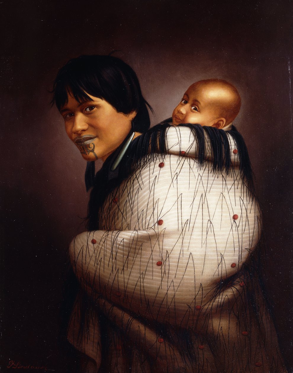 Ana Rupene and Child by Gottfried Lindauer