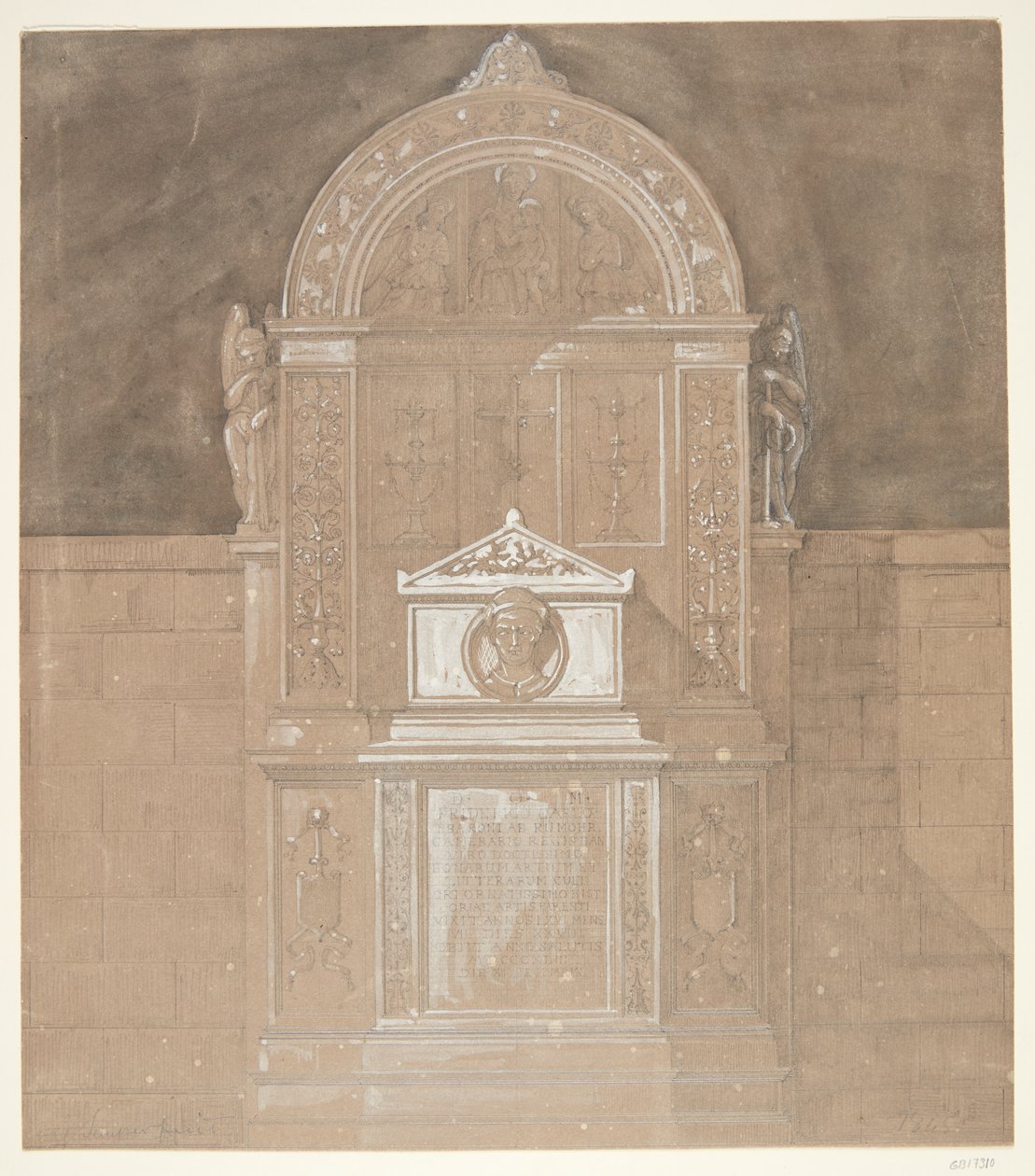 Tomb Monument for Baron C. F. von Rumohr 1845 by Gottfried Semper