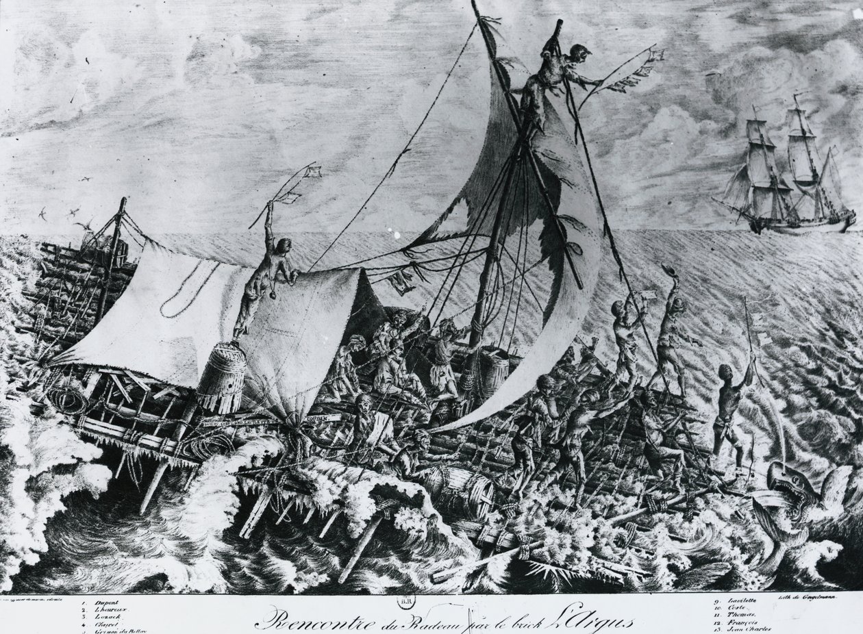 Shipwreck of Frigate Medusa by Gottfried or Godefroy Engelmann