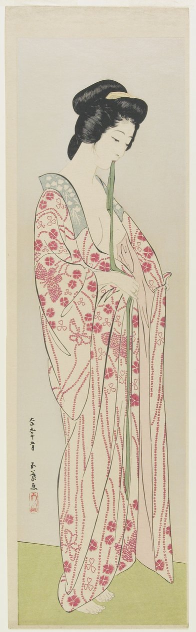 Woman in Kimono Undergarment, May 1920 by Goyo Hashiguchi