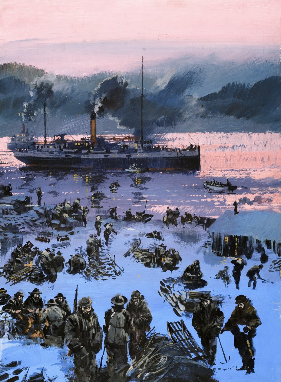 Embarking for the Klondike Gold Rush by Graham Coton