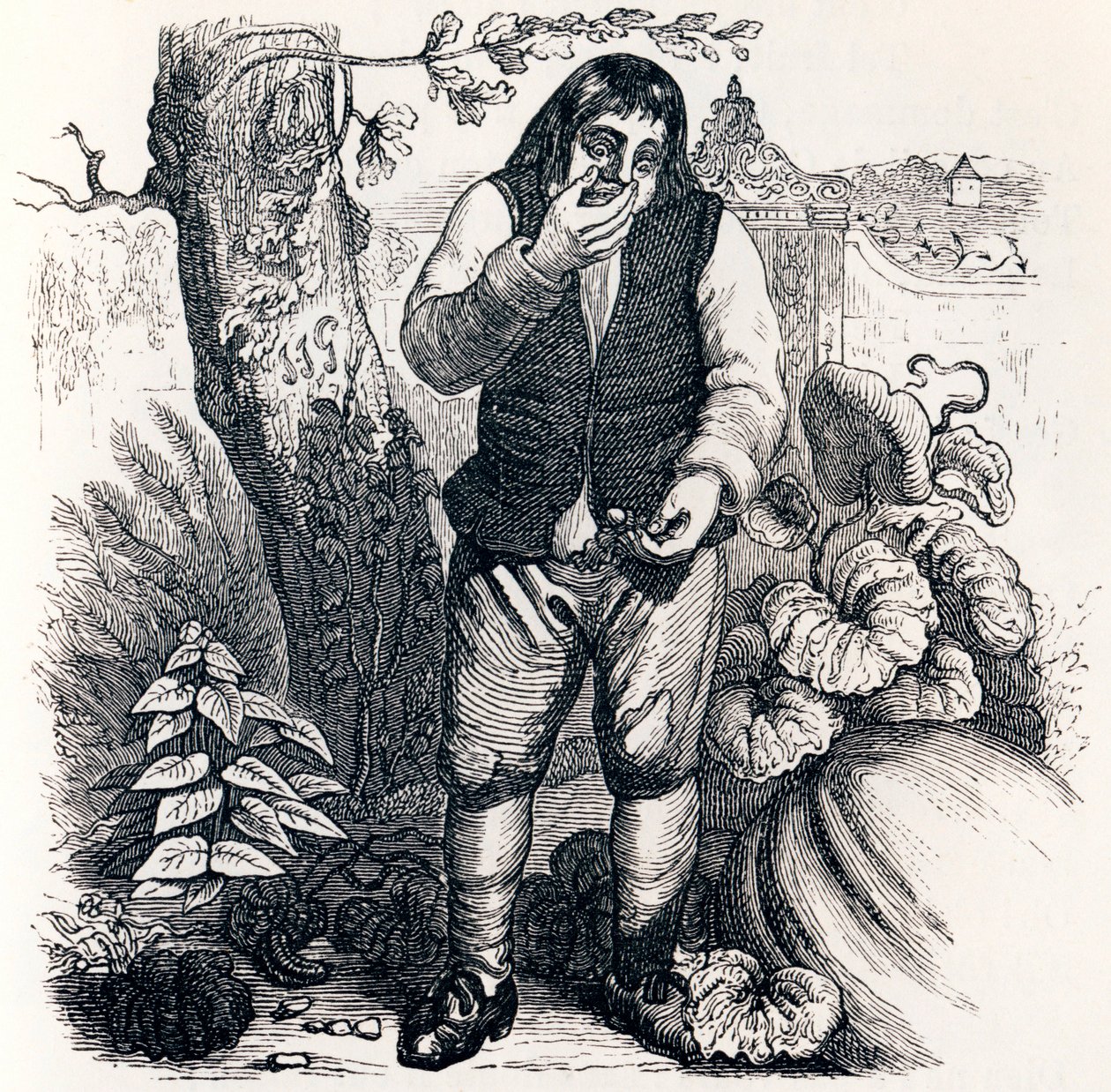 The acorn and the pumpkin - Fables by La Fontaine by Grandville