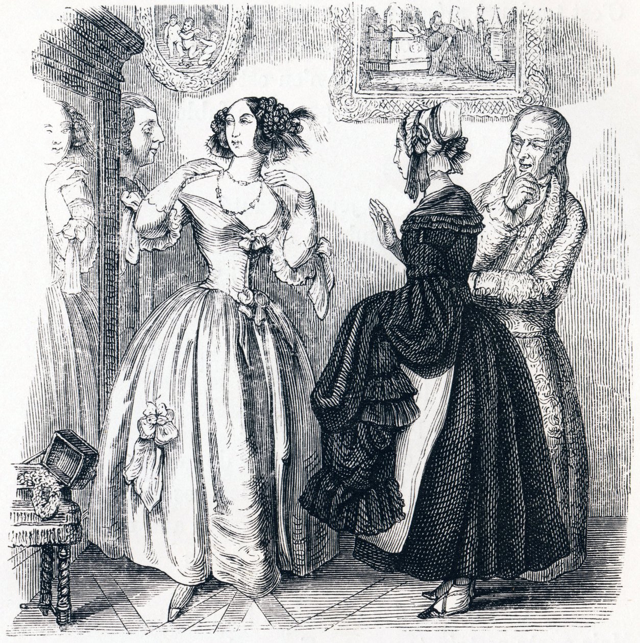 The Young Widow - Fables by La Fontaine by Grandville