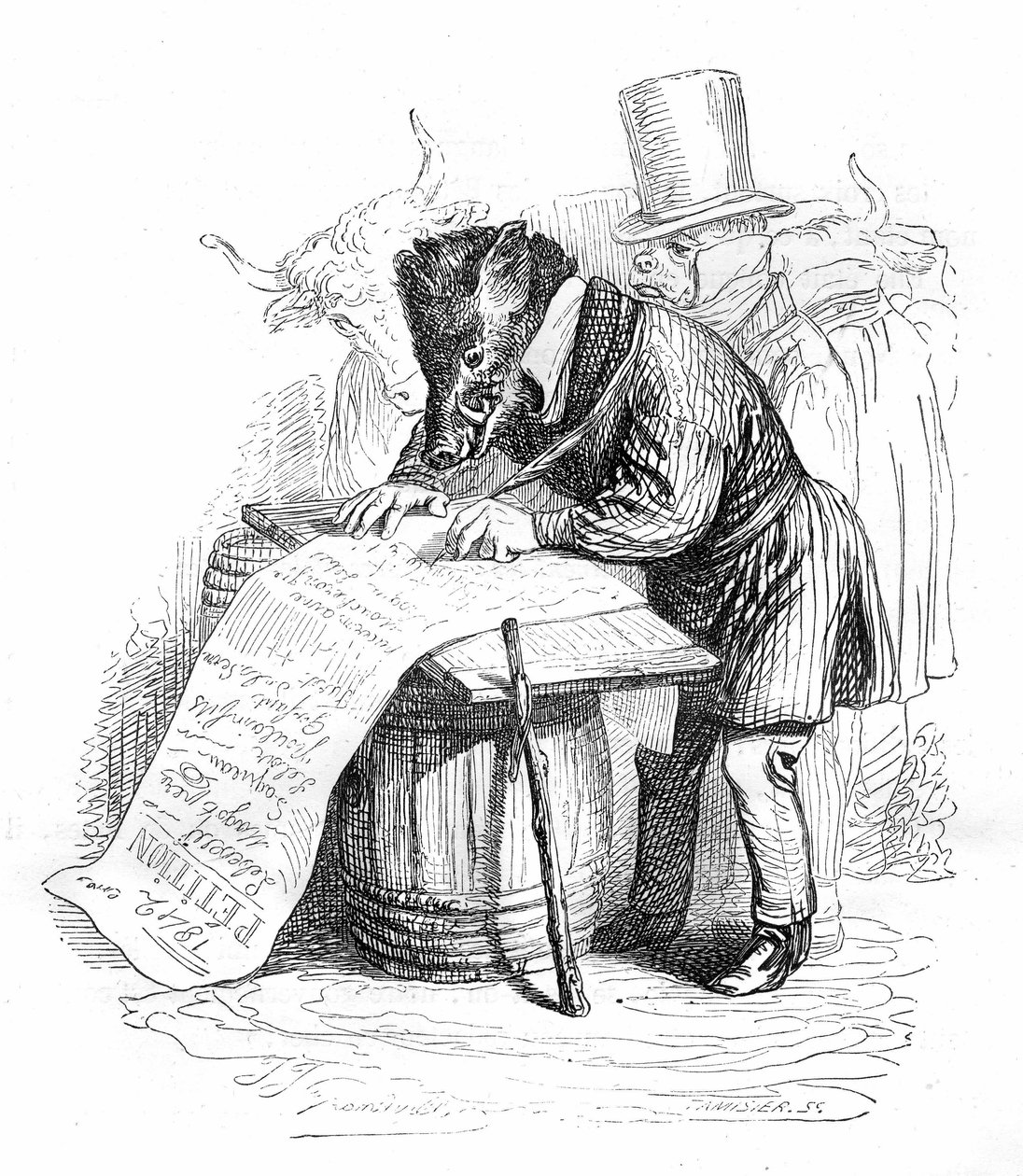Grandville Engraving from the Book 