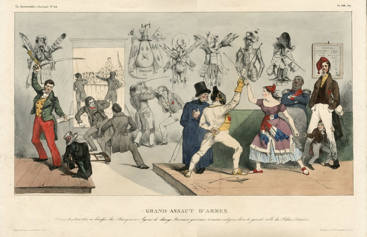Illustration of Jean Ignace Gerard dit Grandville in La Caricature politique, no. 119 by Grandville