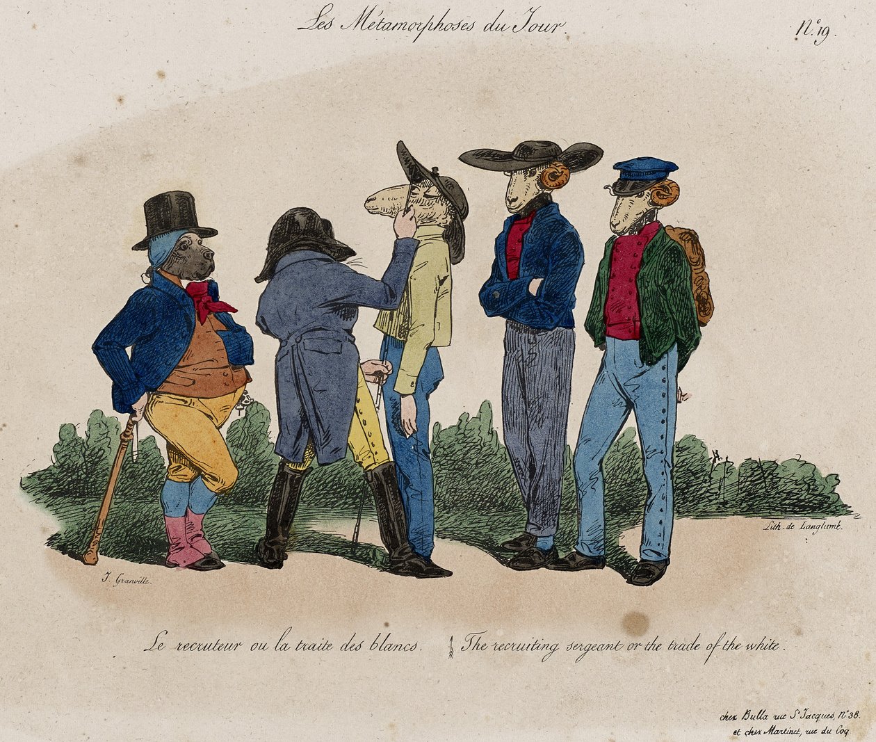 Les Metamorphoses du Jour, No. 19 by Grandville