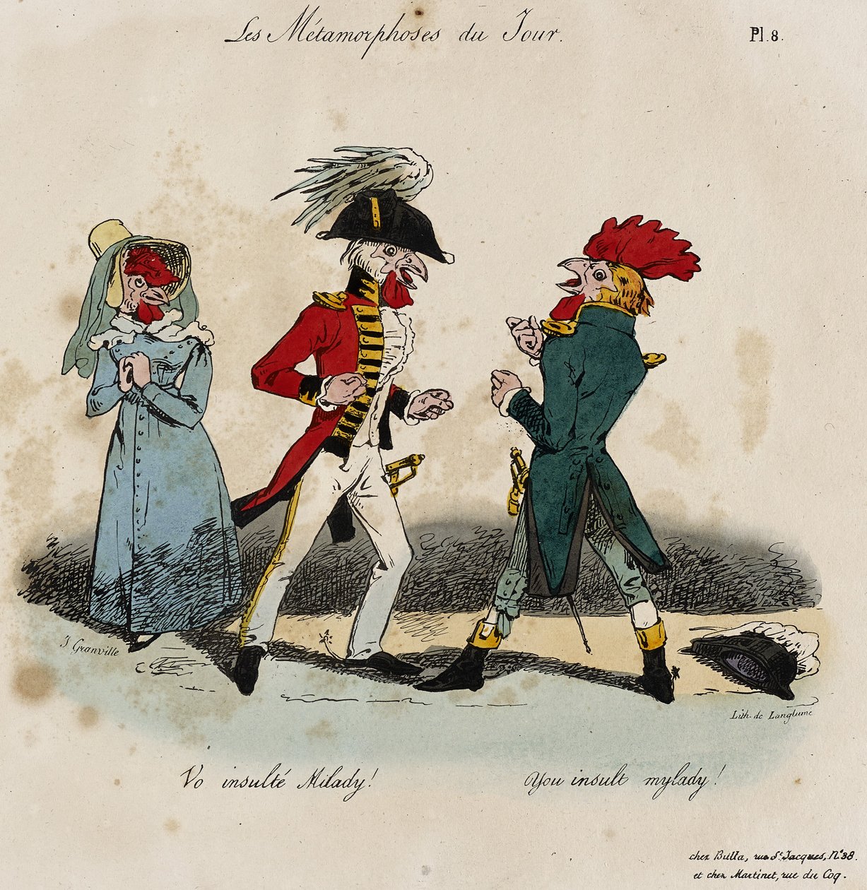 Les Metamorphoses du Jour, No. 8 by Grandville