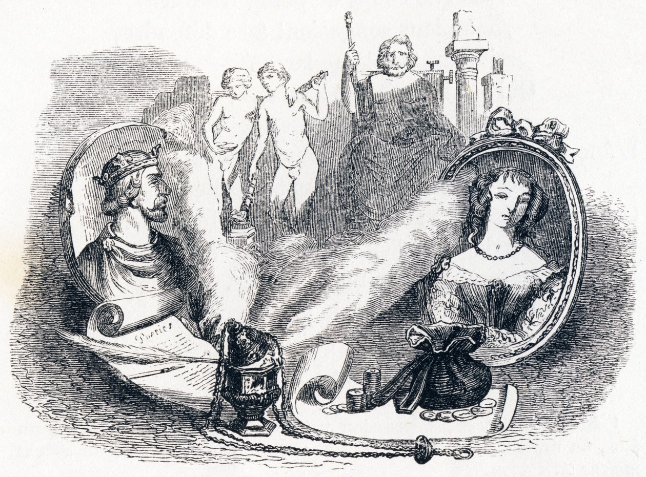 Simonides Preserved by the Gods - Fables by La Fontaine by Grandville