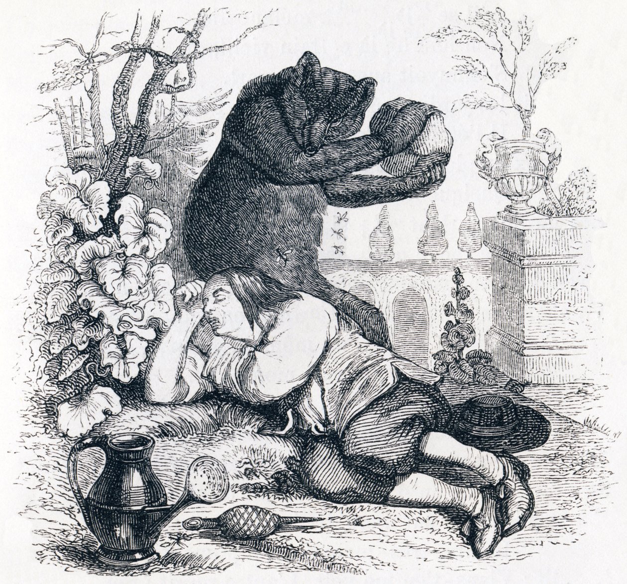 The Bear and the Garden Lover - Fables by La Fontaine by Grandville