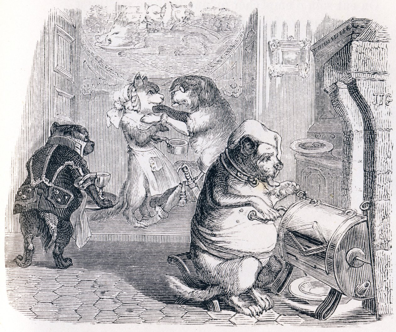 The Education - Fables by La Fontaine by Grandville