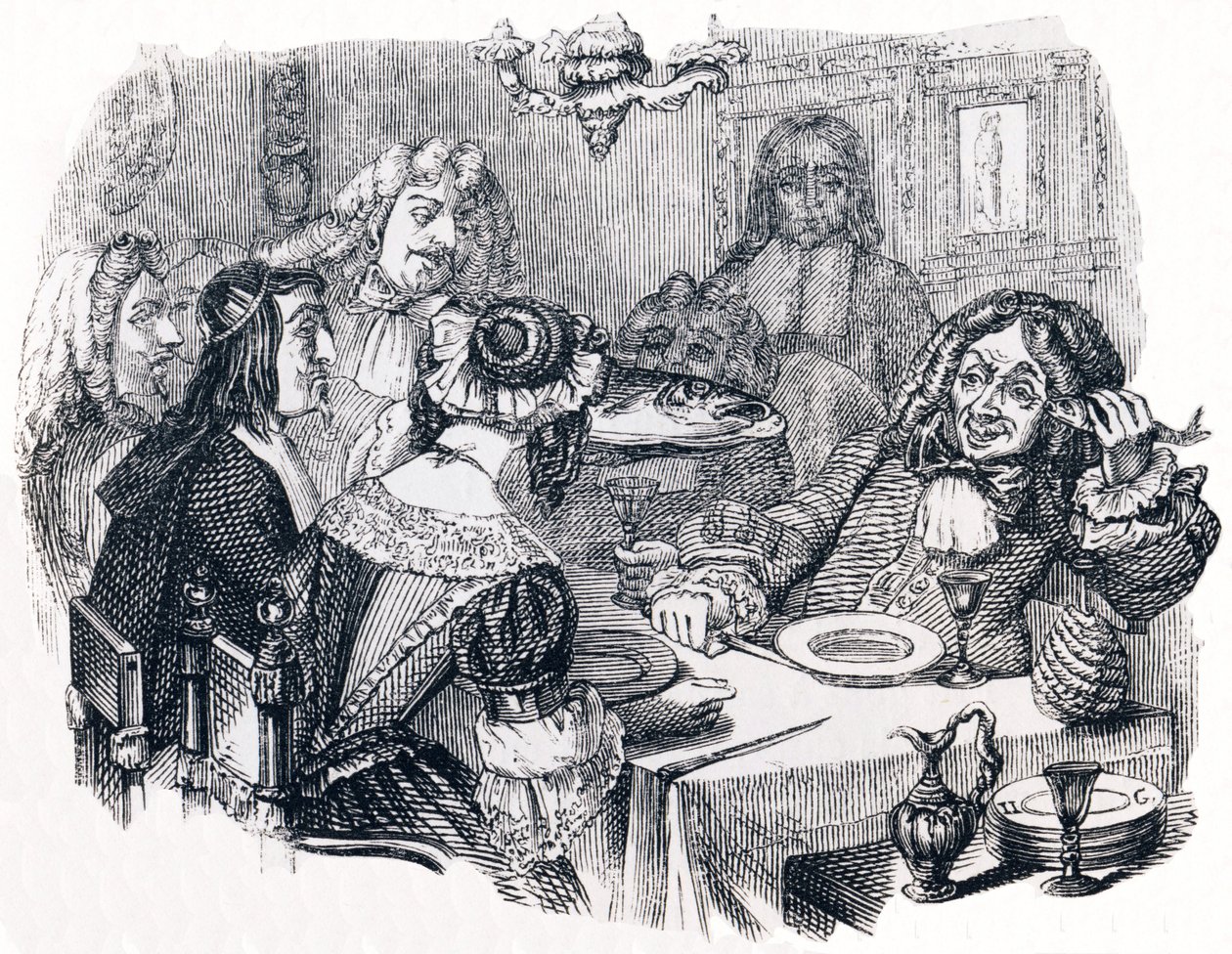 The Laughing and the Fishes - Fables by La Fontaine by Grandville