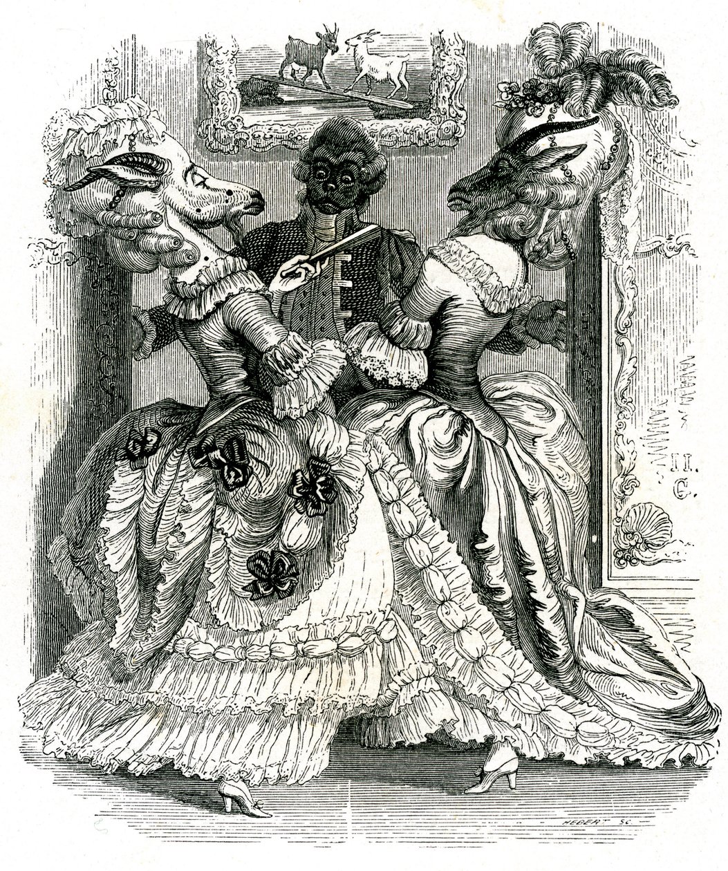 The two goats: La Fontaine