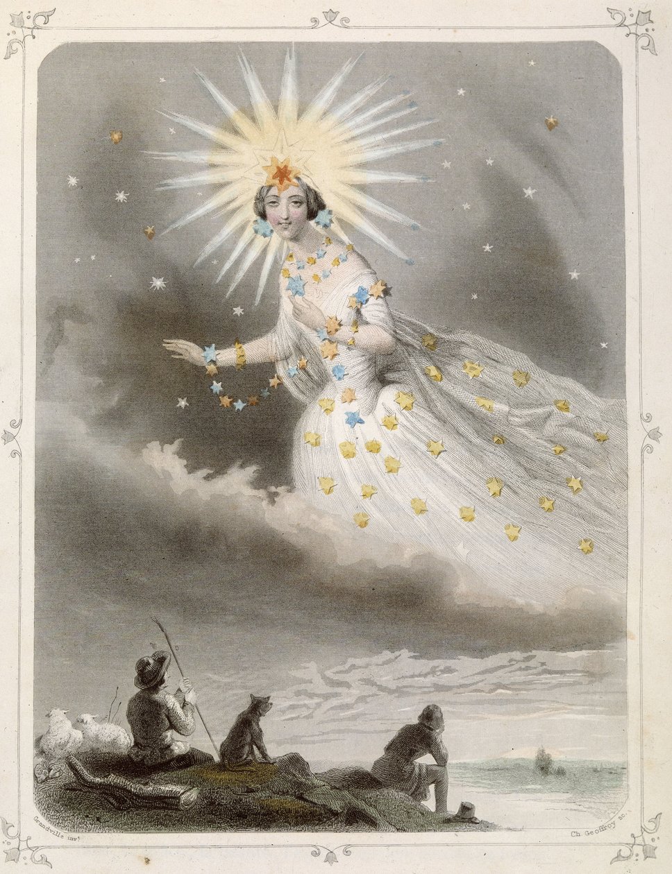 Stars: Woman representing The Shepherd's Star by Grandville