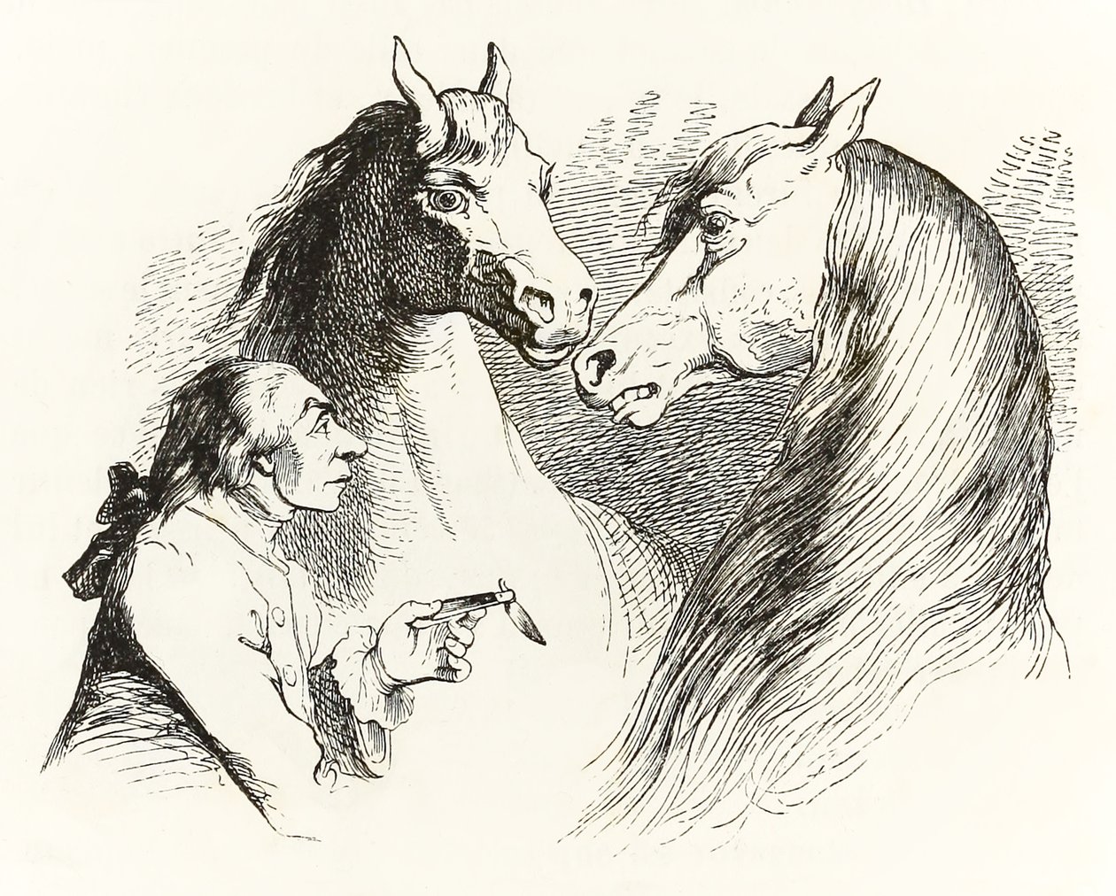 Gulliver Converses with Talking Horses in Houyhnhnms Land, from Gulliver