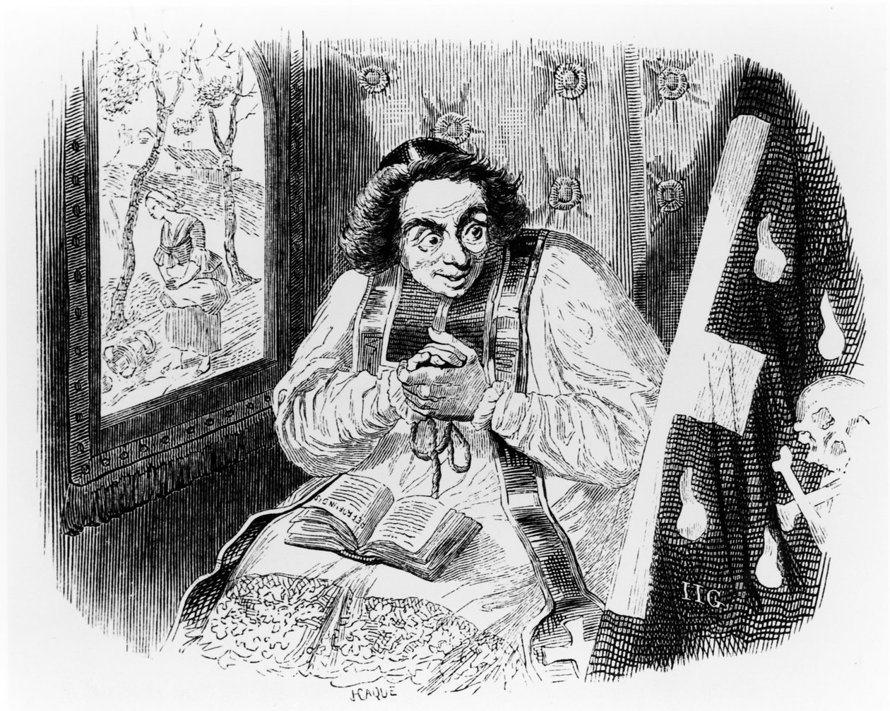 The Priest and the Corpse, illustration for 