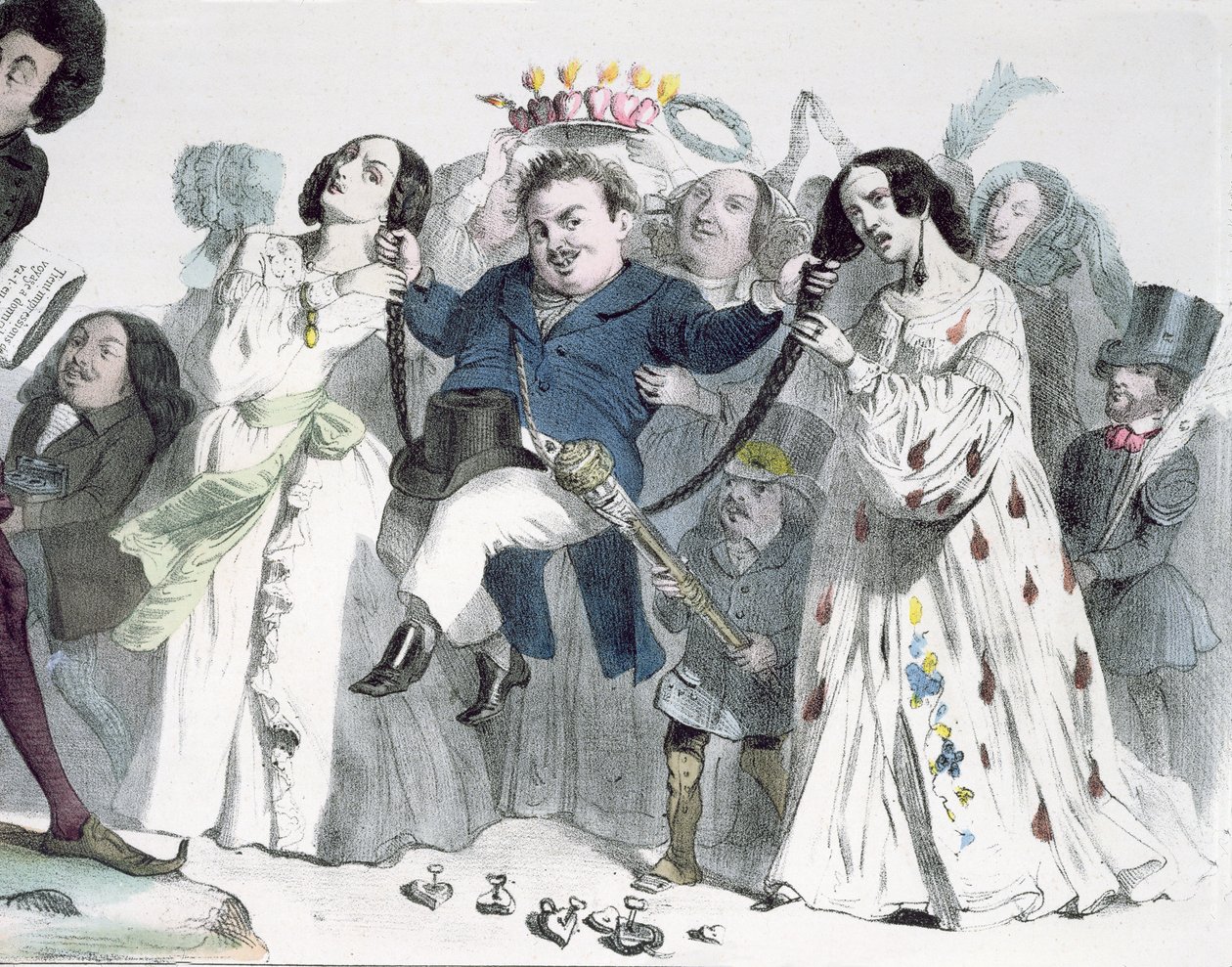 Caricature of Honore de Balzac by Granville