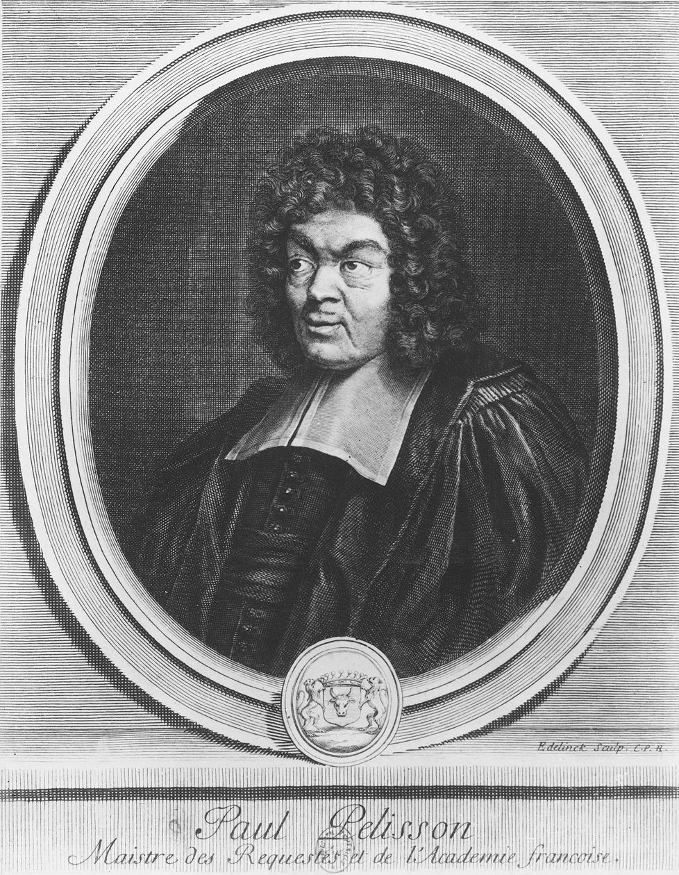 Portrait of Paul Pellisson by Gérard Edelinck