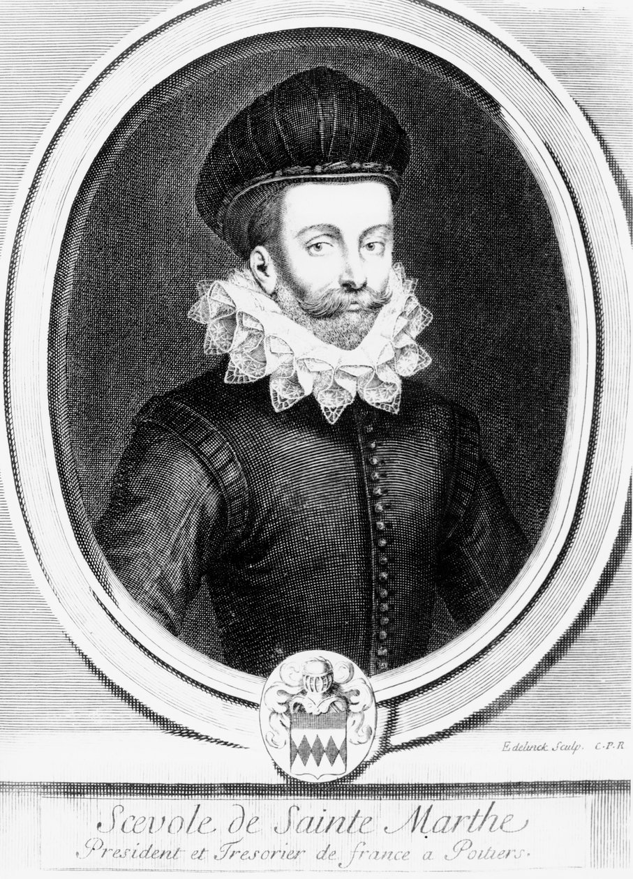 Portrait of Scévole de Sainte-Marthe by Gérard Edelinck