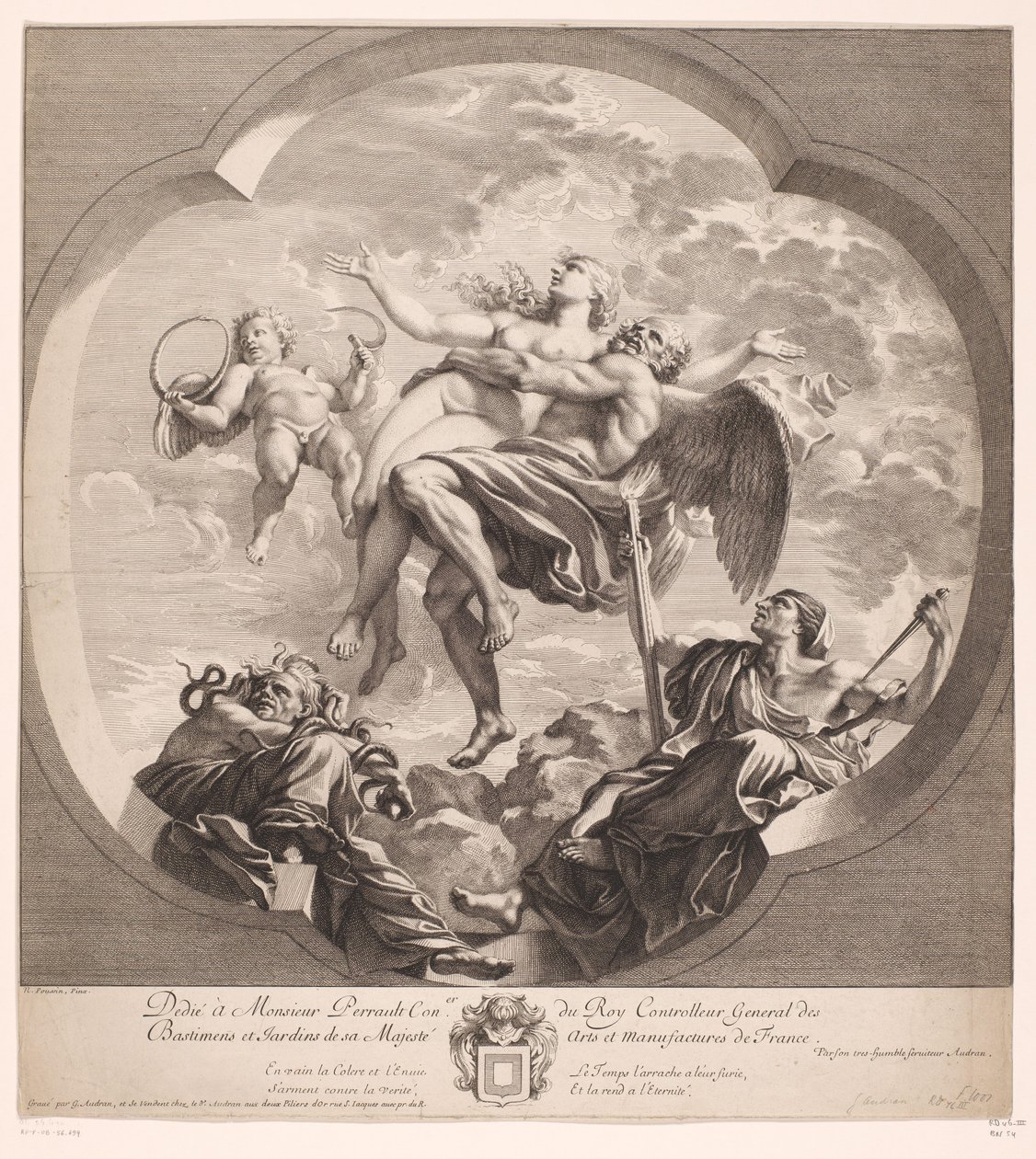Personification of Time Revealing Truth by Gérard Audran