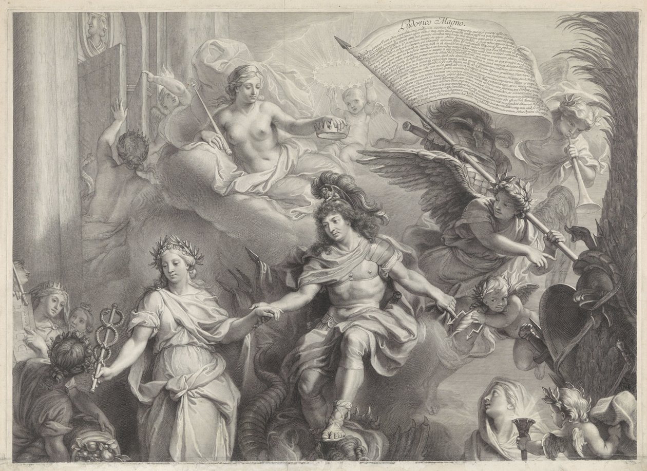 Allegory of the Power of Louis XIV by Gérard Edelinck
