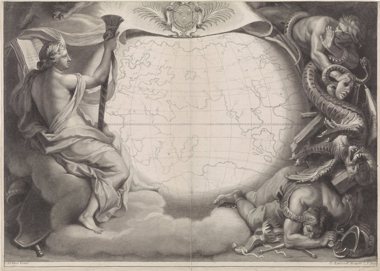 Allegorical Portrait of Louis XIV, King of France by Gérard Edelinck
