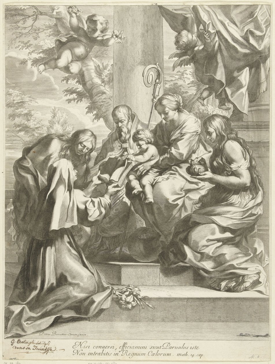 Saint Martina at the Feet of Mary by Gérard Edelinck