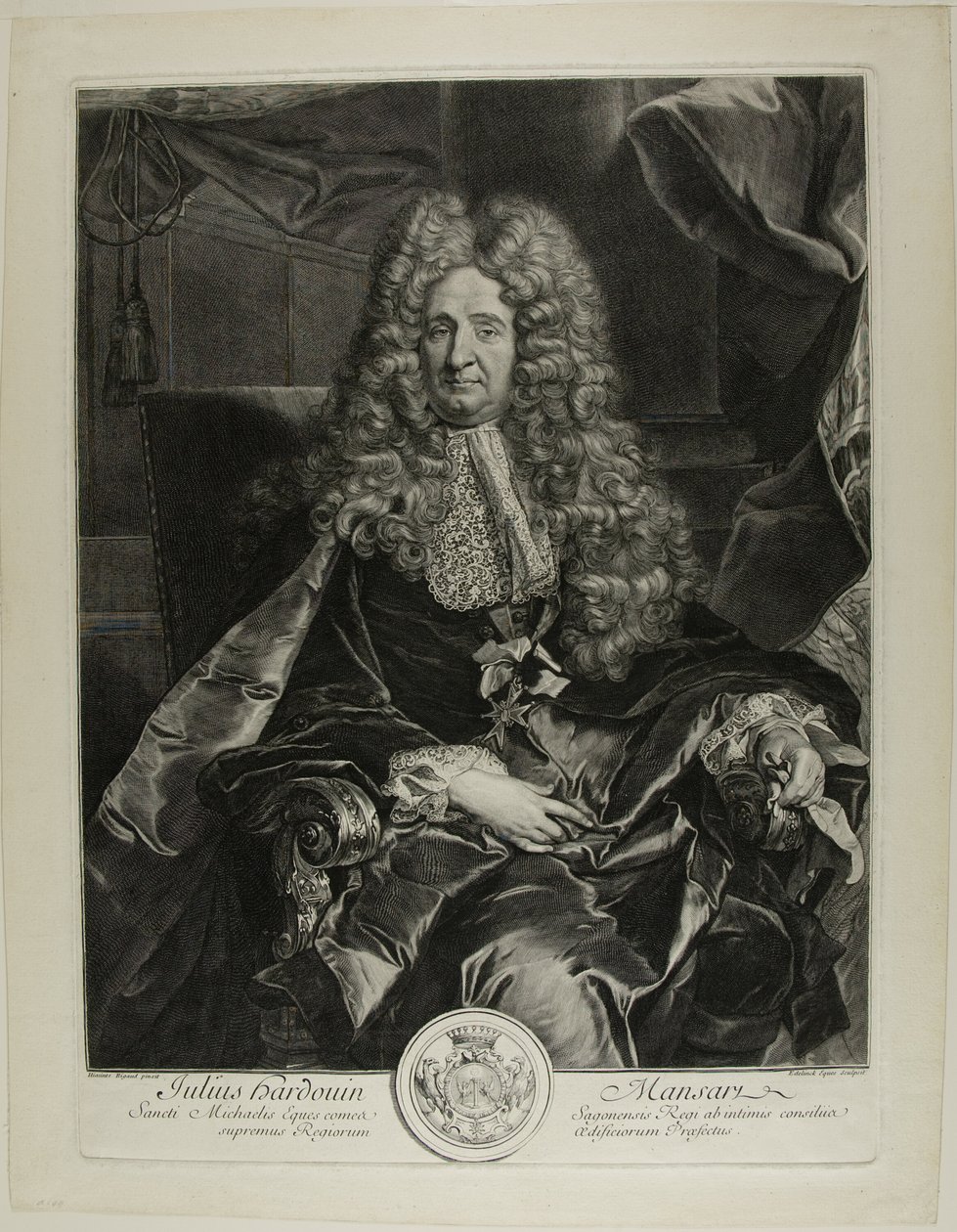 Jules Hardouin Mansart by Gérard Edelinck