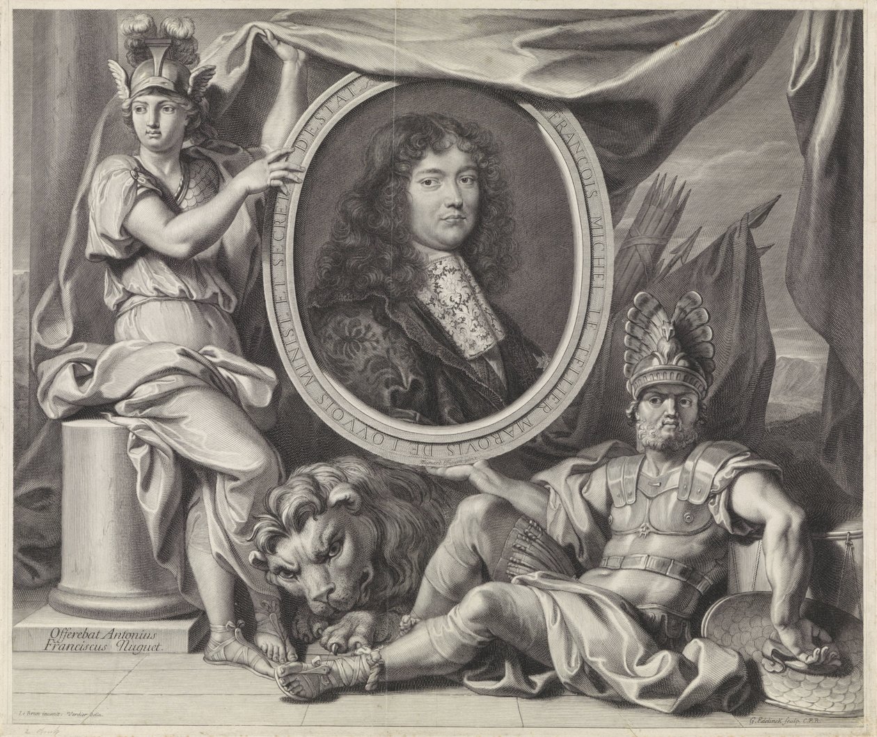Portrait of François-Michel Le Tellier by Gérard Edelinck