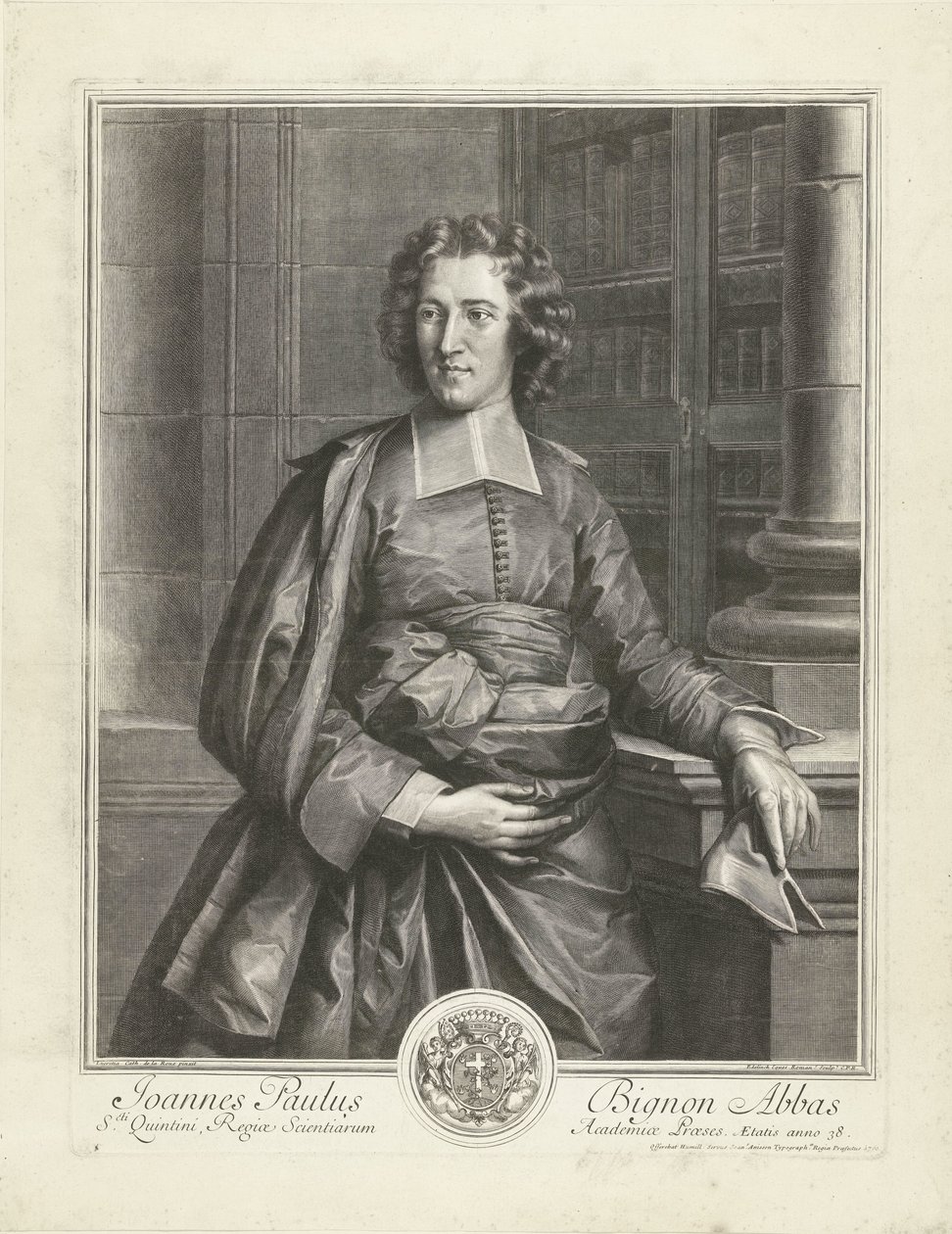 Portrait of Jean Paul Bignon by Gérard Edelinck