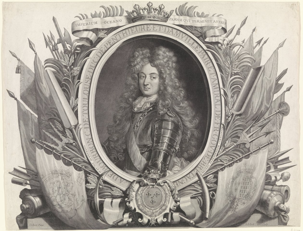 Portrait of Louis Alexandre de Bourbon by Gérard Edelinck