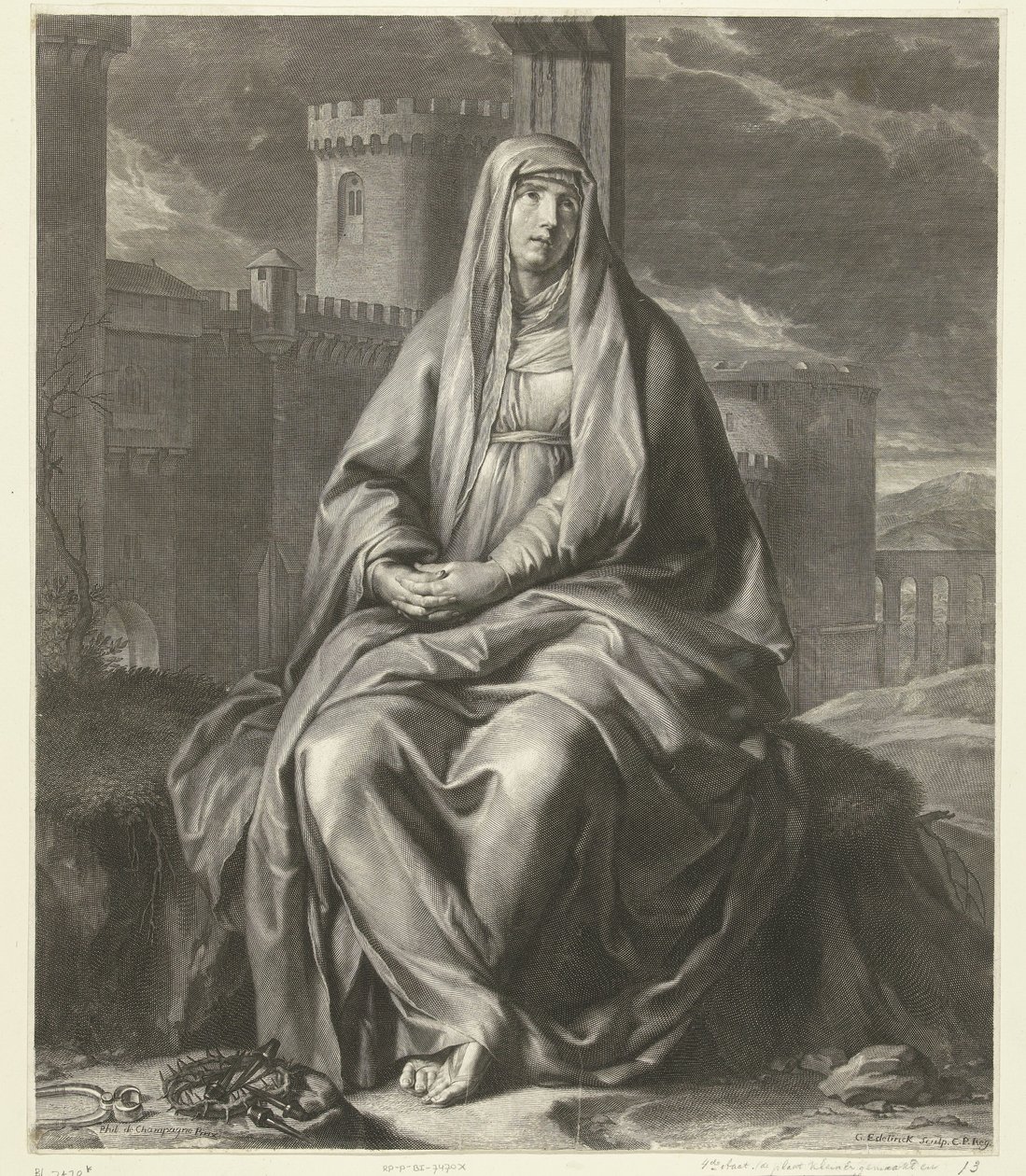 Mourning Mary (Mater Dolorosa) by Gérard Edelinck
