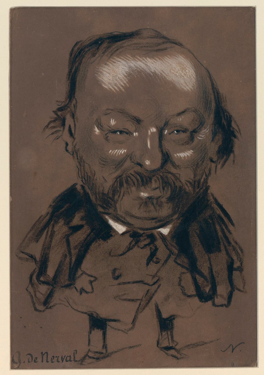 Gérard de Nerval - Caricature by Nadar by Gerard de Nerval
