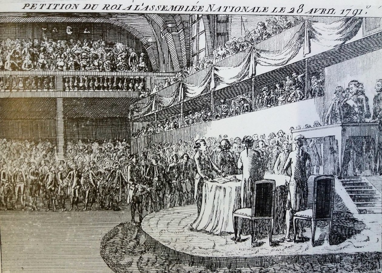 King Louis XVI Asks the Assembly by Gravure non signée