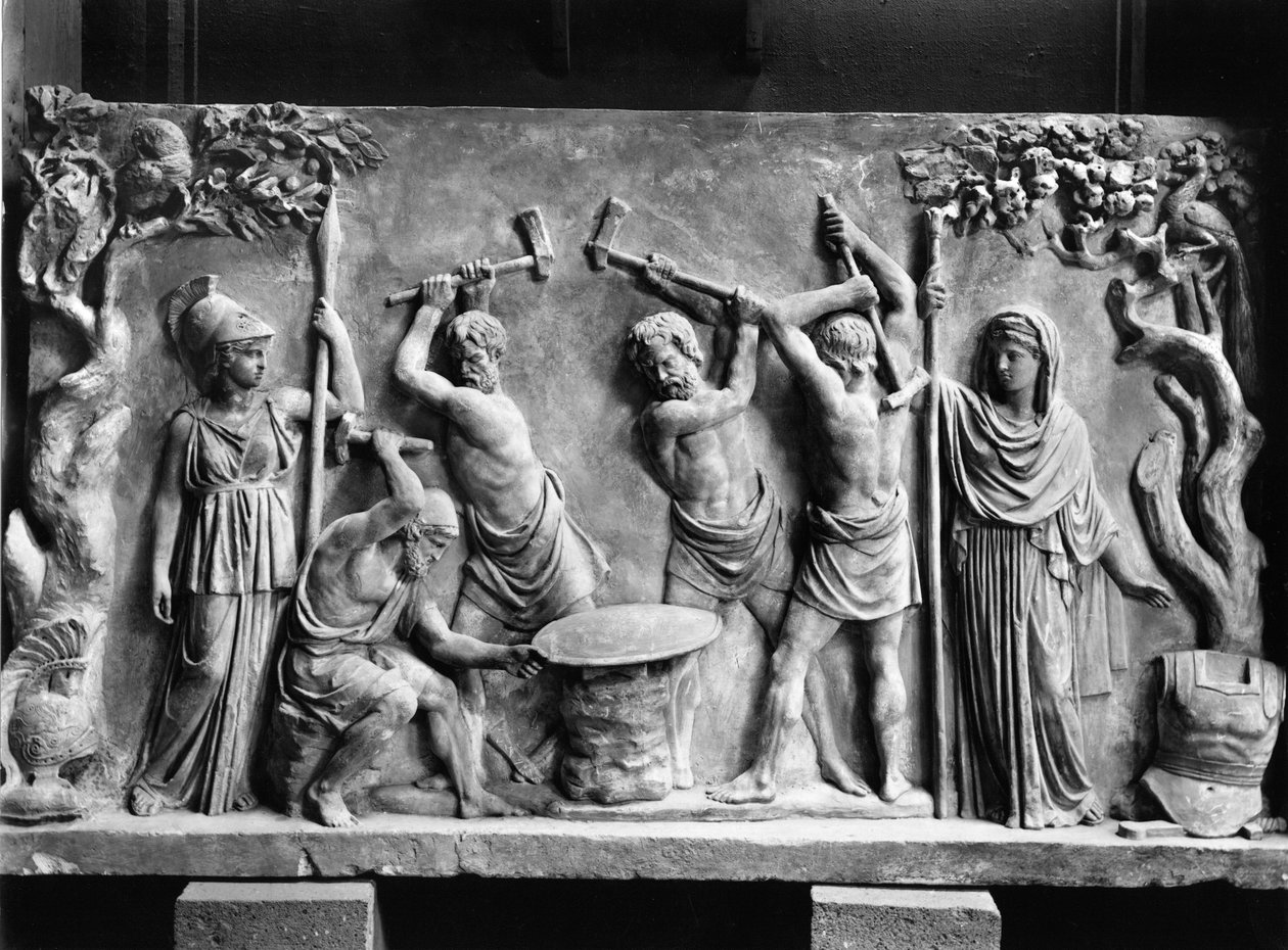 Hephaestus and Cyclopes forging the shield of Achilles