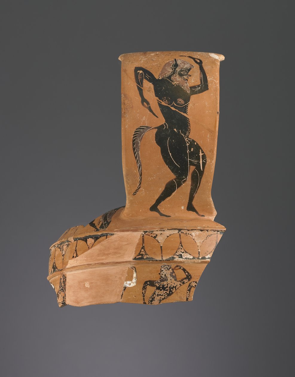 Athenian Attic Black-Figure Nikosthenic Amphora Fragment by Greek