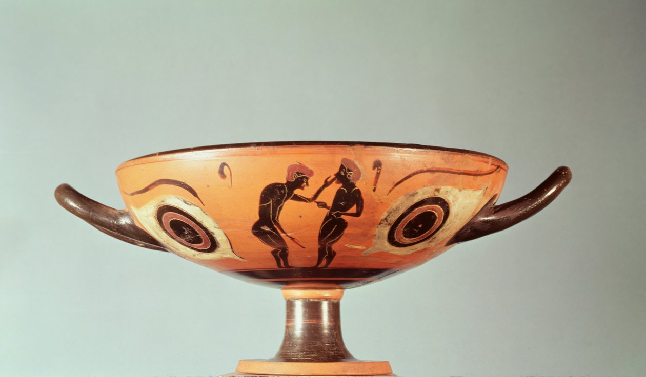 Black figure kylix, c.580-525 BC by Greek