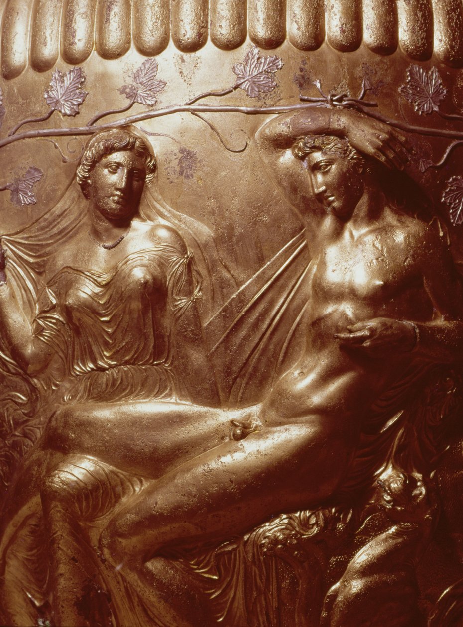 Dherveni Krater Depicting Dionysius and Ariadne (detail) by Greek
