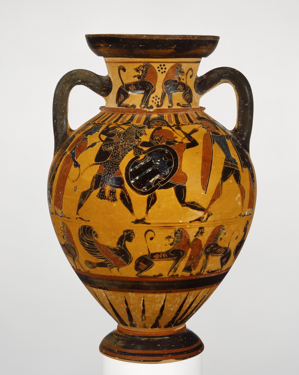 Euboean Black-Figure Neck Amphora by Greek