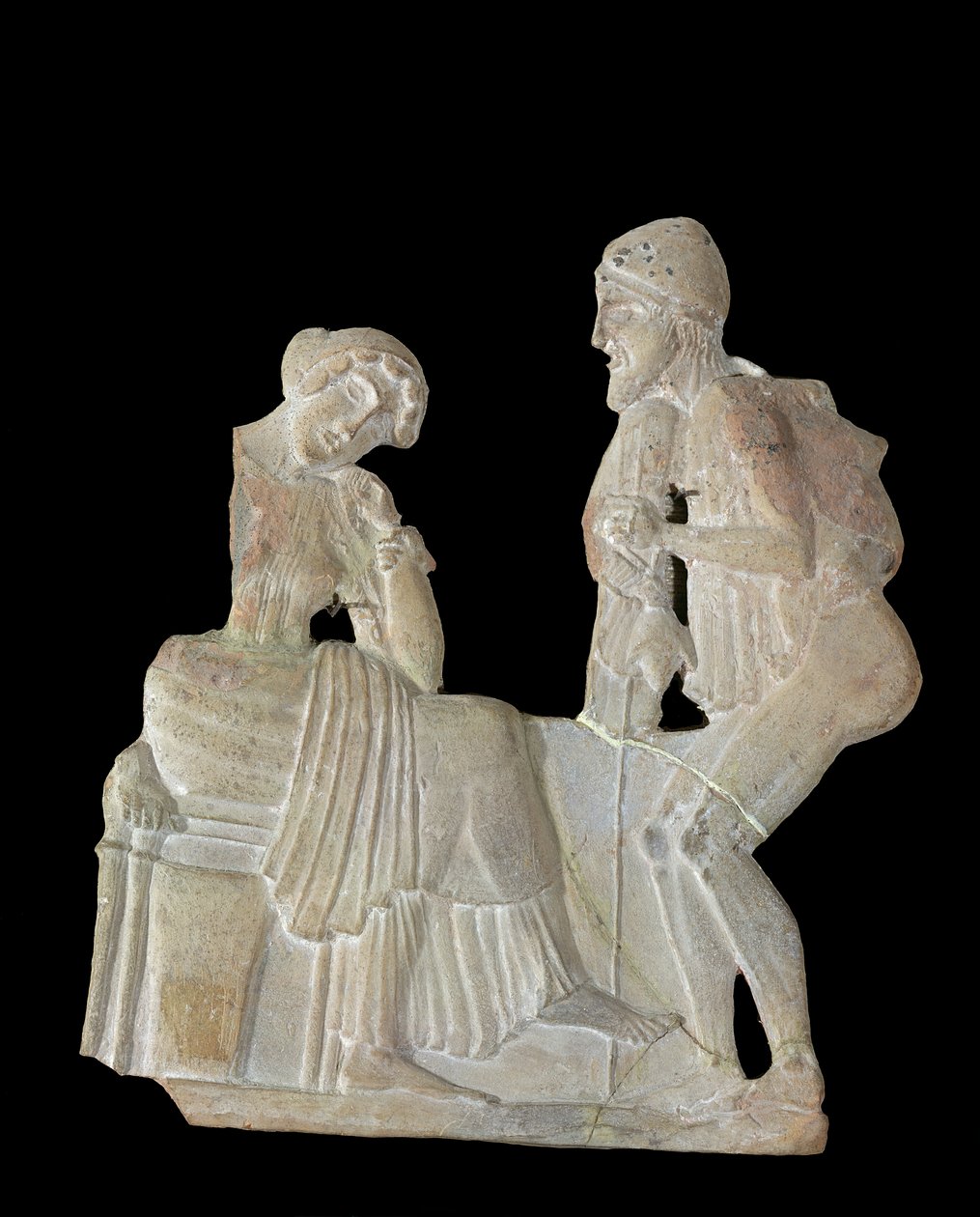 Relief depicting Odysseus and Penelope, from Milo, c.450 BC by Greek