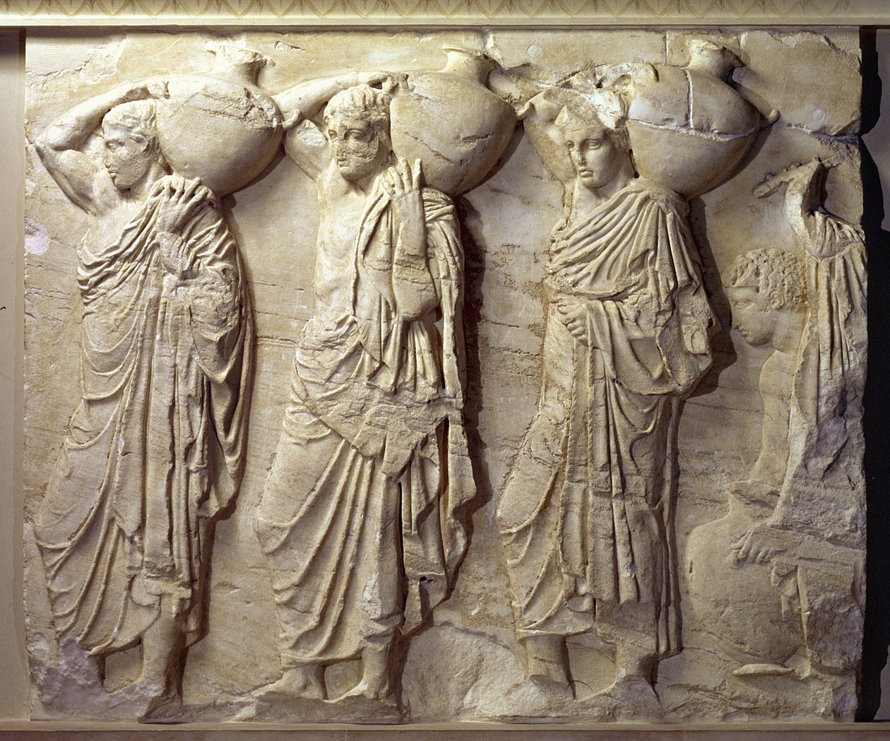 Relief Depicting Hydria Carriers from the North Frieze of the Parthenon, c.447-432 BC by Greek