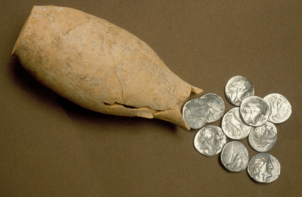 Tetradrachms of Ptolemy I and Ptolemy II by Greek