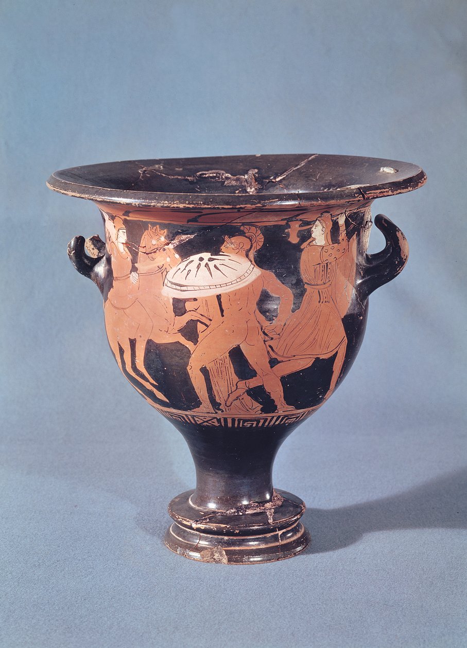 The Kertch Krater Depicting a Hoplite Fighting Two Amazons by Greek