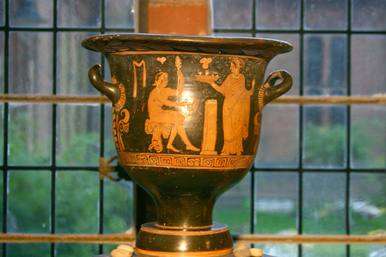 Urn Containing the Ashes of Sigmund (1856-1939) and Martha Freud (1861-1951) in the Columbarium by Greek