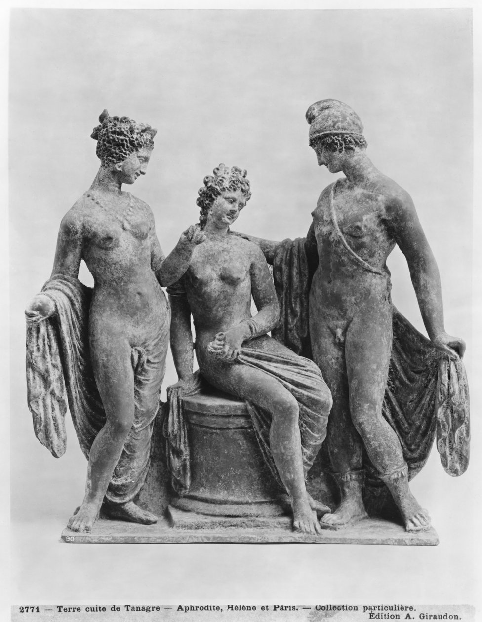 Aphrodite, Helen and Paris, from Tanagra by Greek School