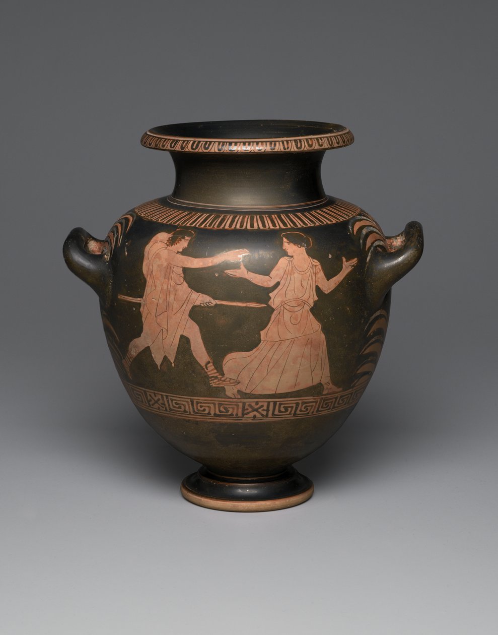 Attic red-figure stamnos, 440-430 BC by Greek