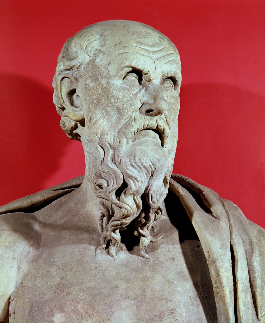 Bust of Hesiod by Greek: Premium art reproduction